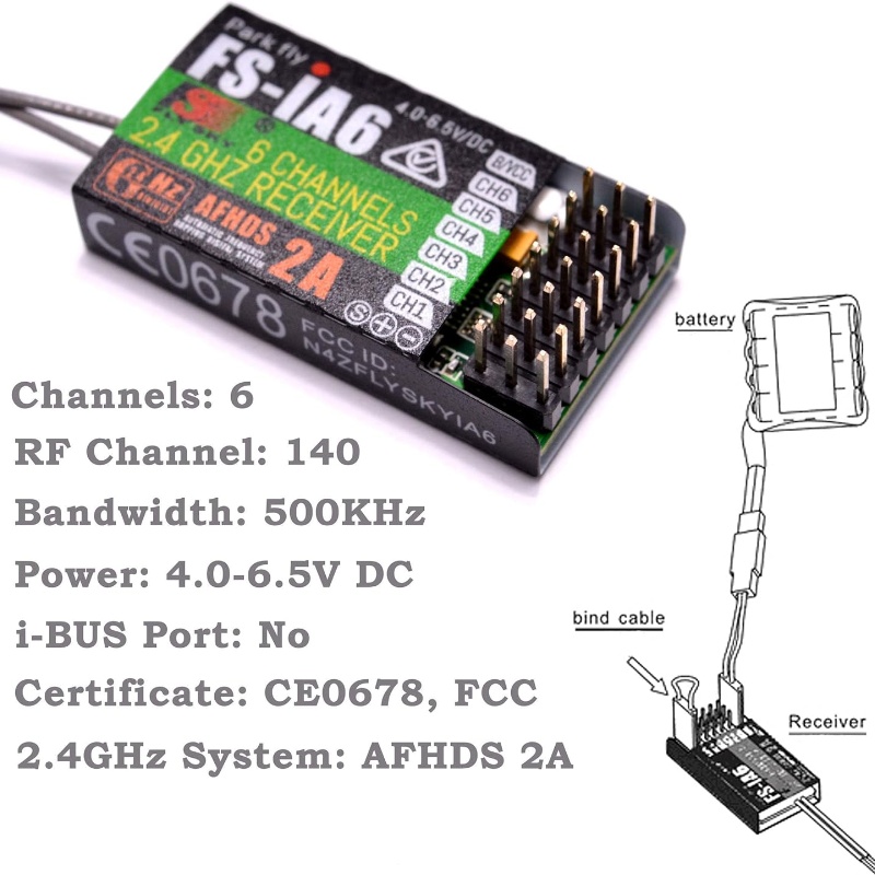 Flysky FS-IA6 Receiver 6CH Dua - Drone Racing Antenna avaliação e preço