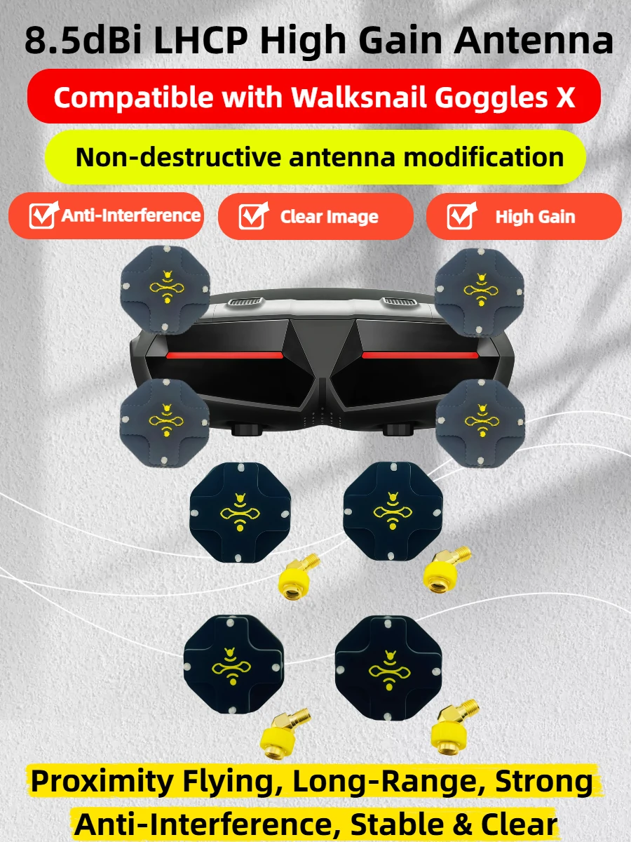 8.5dBi High Gain LHCP 5.8GHz D - Drone Racing Goggles avaliação e preço