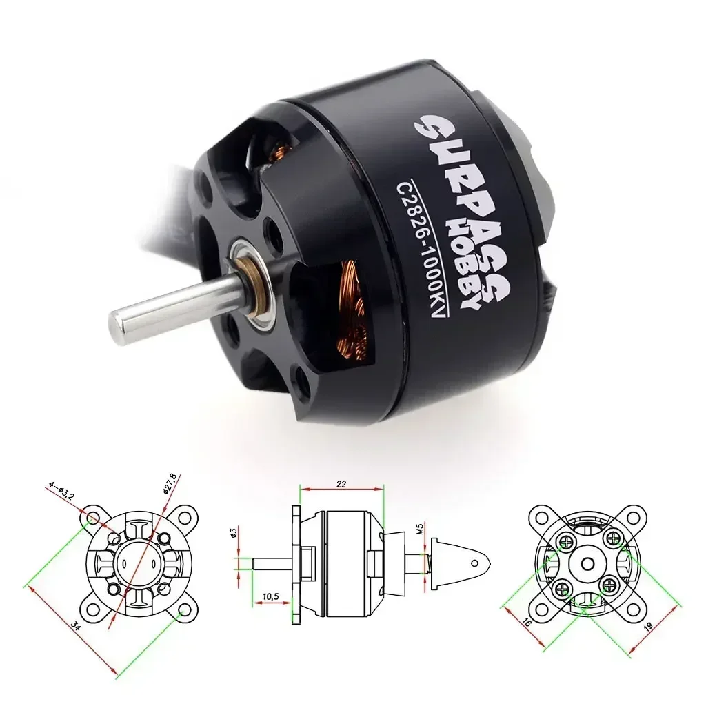 Surpass Hobby 2826 1000KV 1350 - Drone Racing Esc avaliação e preço