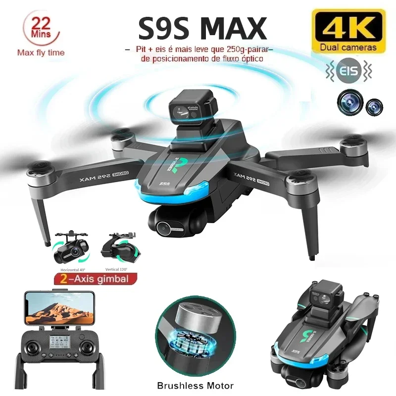 NEW S9S MAX MINI Drone 4K 2-Ax - Drone Racing Camera avaliação e preço