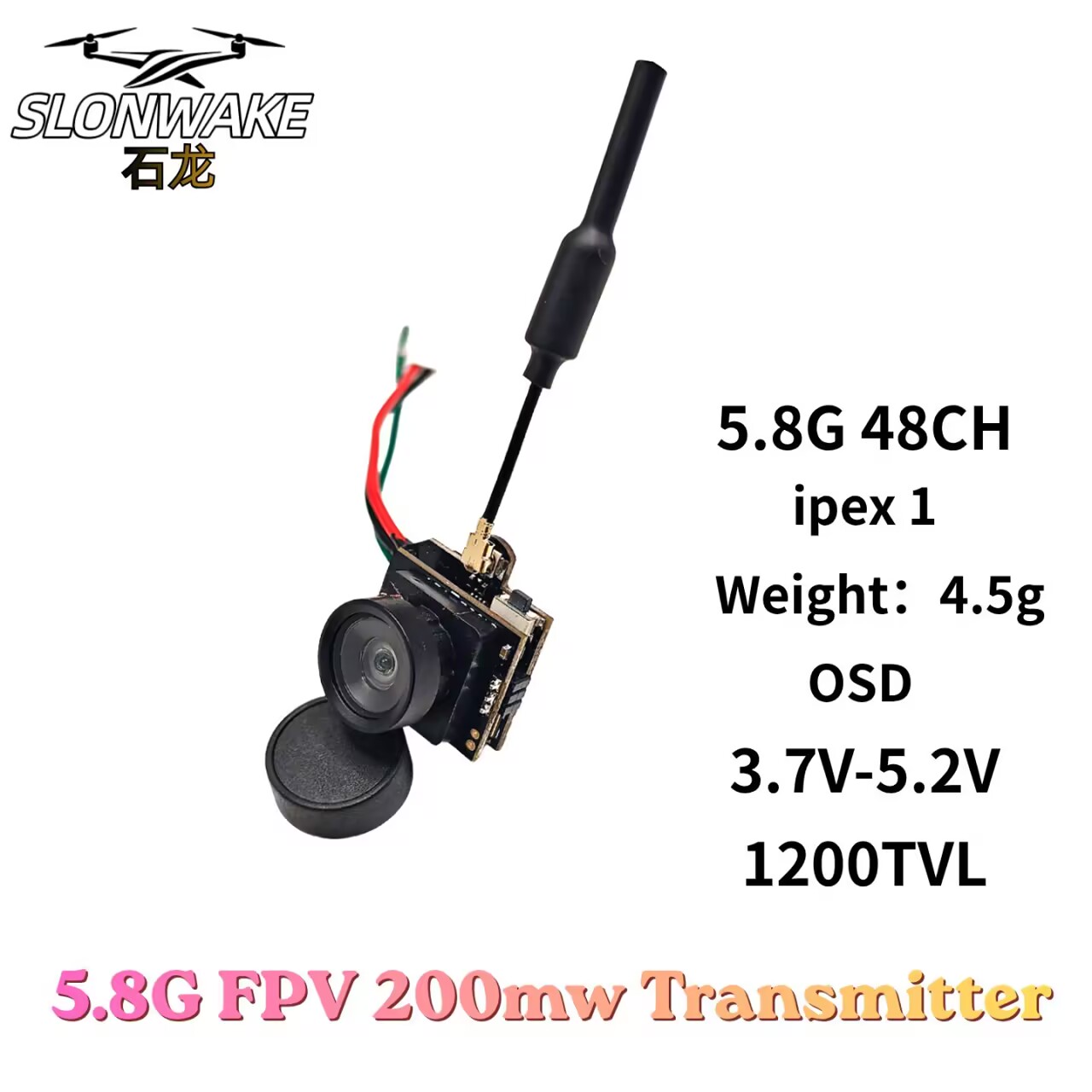 SLONWAKE 5.8G Analog Video Tra - Drone Racing Transmitter avaliação e preço