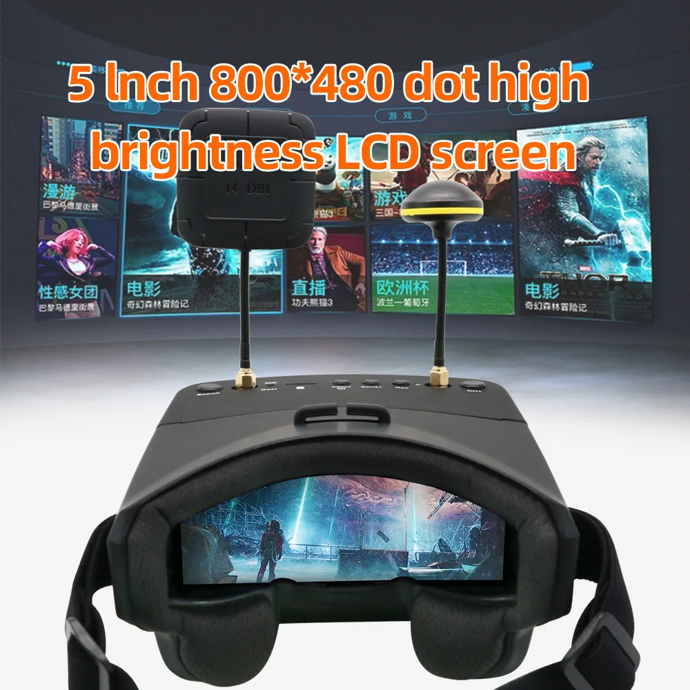 EV800D 5.8G 40CH 5 Inch 800*48 - Drone Racing Goggles avaliação e preço