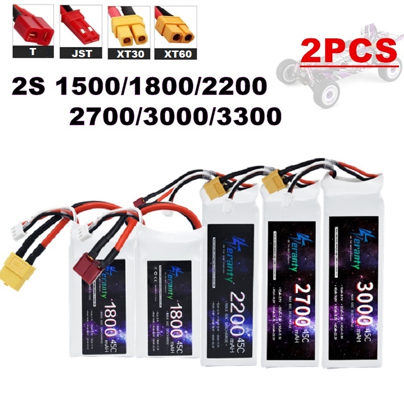 2PCS 7.4V Lipo 2S Battery 1500 - Drone Racing Battery avaliação e preço