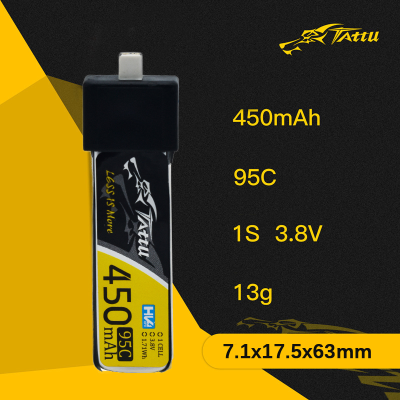 3Pcs NEW TATTU 450/500/550mAh  - Drone Racing Battery avaliação e preço