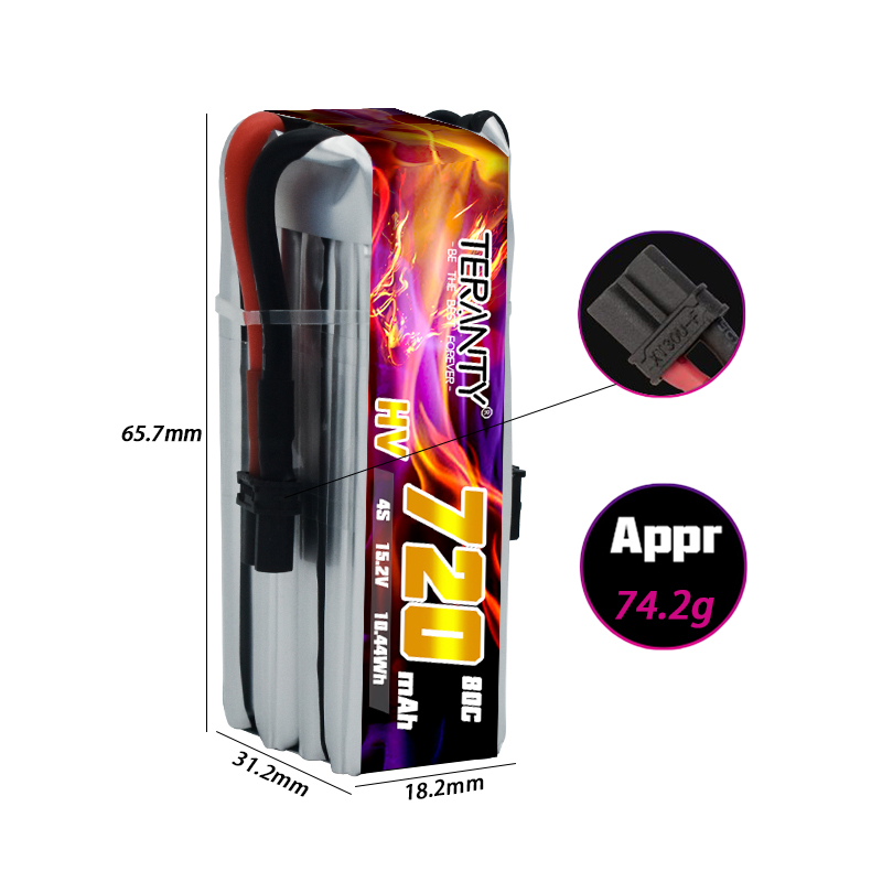 TERANTY 720mAh 4S 15.2V HV Lip - Drone Racing Frame avaliação e preço