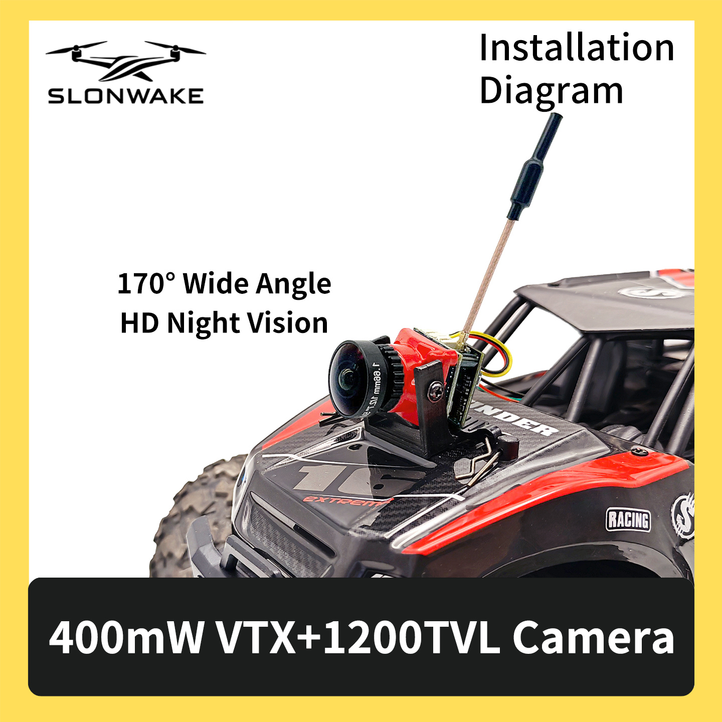SLONWAKE 5.8G 48CH FPV 400mw V - Drone Racing Vtx avaliação e preço