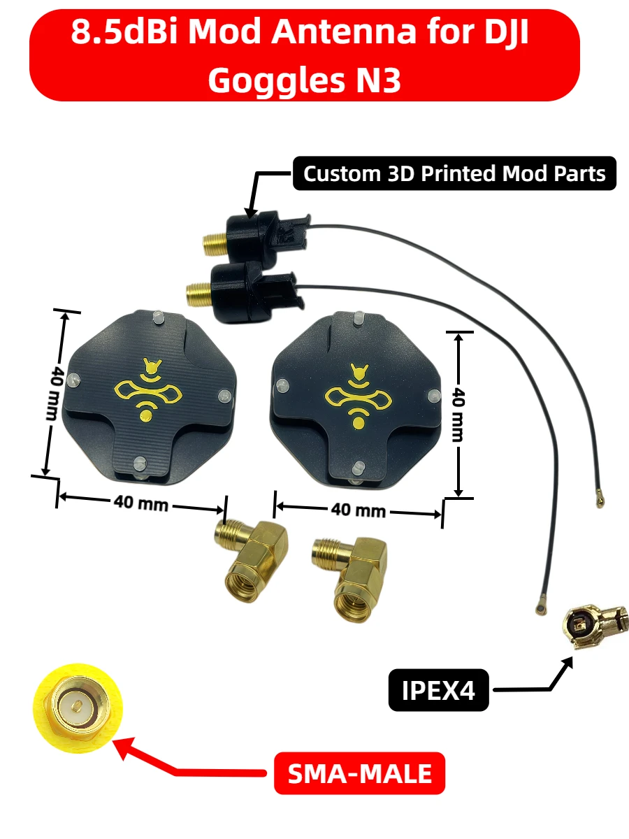 8.5dBi LHCP FPV Patch Antenna  - Drone Racing Goggles avaliação e preço