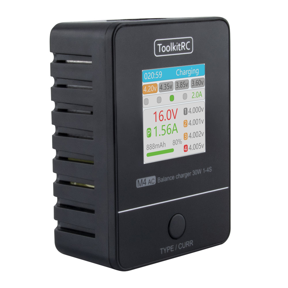 ToolkitRC M4AC 30W Compact AC  - Drone Racing Charger avaliação e preço